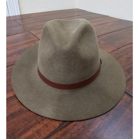 Orvis fur felt olive green fedora hat womens size small - Picture 1 of 6